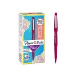 Paper:mate lot de 12 stylos feutre flair original nylon pointe moyenne magenta