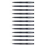 Paper:mate lot de 12 stylos feutre flair original nylon pointe moyenne noir