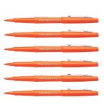 Paper:mate lot de 6 stylos feutre flair original nylon pte moyenne orange