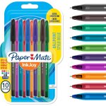 Paper mate stylo bille a capuchon inkjoy 100 cap pointe moyenne 1 mm assortiment de couleurs es lot de ...