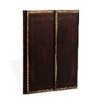 Paperblanks carnet reliure classique a l'ancienne noir marocain grand 21 x 30 cm 128 pages lignes