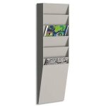 Paperflow trieur vertical 6 cases a4, coloris gris - dimensions l23, 6 x h71, 2 x p8, 3 cm