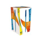 Papermate bote de 100 stylos bille a capuchon inkjoy, pointe moyenne, encre bleue (80 + 20 gratuits) ...
