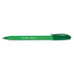 Papermate stylo bille a capuchon, pointe moyenne, corps triangulaire plastique couleur, encre ulv verte ...