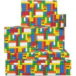 Papier cadeau color - 6 feuilles de papier cadeau - papier cadeau anniversaire pour enfants - blocs ...