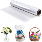 Papier cadeau transparent, 40cmx30m papier transparent emballage, cellophane, rouleau plastique transparent, ... Papier cadeau transparent, 40cmx30m papier transparent emballage, cellophane, rouleau plastique transparent, ...