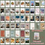 Papier d�coratif de photos de vie, 200 pi�ces, carte de paysage magnifique, papeterie de mat�riel de ...