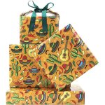 Papier d'emballage fiesta mexicaine, cactus piment sombrero guitare moustache imprim mexique emballage ...