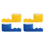 Papier de fond de dcoration de bordure festonne  4 rouleaux pour bordures dcoratives (jaune et ...