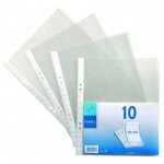 Paquet 10 pochettes perforées pour classeur 2 anneaux 17 x 22 - viquel Paquet 10 pochettes perforées pour classeur 2 anneaux 17 x 22 - viquel