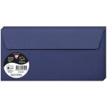 Paquet de 20 enveloppes auto - adhsives - format dl 11x22cm - 120g / m - coloris bleu nuit - invitation ...