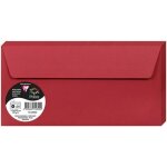 Paquet de 20 enveloppes auto - adhsives - format dl 11x22cm - 120g / m - coloris rouge groseille - invitation ...