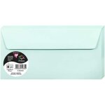 Paquet de 20 enveloppes auto - adhsives - format dl (11x22cm) - 120g / m - coloris vert jade - invitation ...