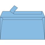 Paquet de 20 enveloppes pollen 110x220mm dl bleu lavande 120g