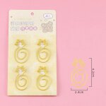 Paquet de 6 trombones cr�atifs en m�tal, dessin anim�, carotte, ananas, citron, canard, cochon, fournitures ...