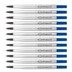 Parker lot de 12 recharges roller bleue taille m