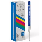 Parker lot de 20 recharges pour stylo a bille quinkflow eco, bleu