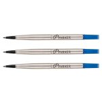 Parker lot de 3 recharges rollerball z41 - trac� f / 0, 5mm bleu