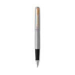 Parker jotter stylo - plume noir, or et acier inoxydable
