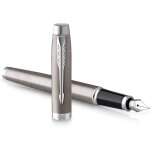 Parker stylo plume im essentiel, acier c. t.
