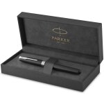 Parker stylo roller sonnet noir mat avec attris palladium - pointe fine - encre noire - coffret cadeau ...