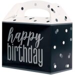 Party - botes de fte - fte d'anniversaire a thme noir et argent glitz - paquet de 6