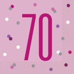 Party - serviettes de table en papier, 83573, rose / argent