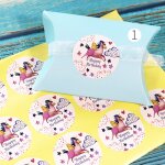 Pte de scellage licorne pour sac a bonbons, autocollant licorne arc - en - ciel pour fte d'anniversaire ...