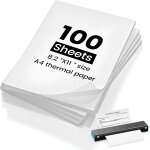 Patq - (100 feuilles) papier thermique a4, compatible avec la plupart des imprimantes thermiques a4, ...
