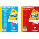 Patq - 11751amzc lot de 2 paquets de copies perfores : 300 pages feuillets mobiles + 300 pages copies ...
