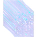 Patq - lot de 20 feuilles d'autocollants, format a4 (210 x 297 mm), holographiques, en papier vinyle ...
