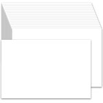 Patq - lot de 200 carte vierge a6, cartes postales flash cards papier cartonn blanc 230g / m pour ecriture ...