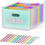 Patq - 26 pochettes trieur document, a4 trieur, trieur a soufflets classeur rangement, dessus ouvert ... Patq - 26 pochettes trieur document, a4 trieur, trieur a soufflets classeur rangement, dessus ouvert ...
