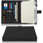 Patq - a4 pu cuir porte document classeur anneaux planchettes a pince amovible dossier de conférencier ... Patq - a4 pu cuir porte document classeur anneaux planchettes a pince amovible dossier de conférencier ...