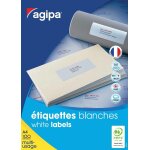 Patq - agipa bte 100 etiquette 199, 6x289, 1 mm (1 x 100f a4) multi - usage coin rond perm. blanc