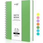 Patq - bloc - notes a5 a spirales, 300 feuilles / 150 pages pour ecrire, papier lign universitaire 100 ...