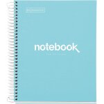 Patq - - cahier a5 carnet de notes emotions, 120 feuilles 90 g / m, grille 5 x 5 mm, 5 bandes de couleur, ...