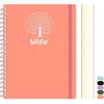 Patq - carnet a4 lign, 300 pages, carnet a spirales, couverture rigide en pvc avec imprim arbre de ...