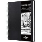 Patq - carnet de croquis a3 a couverture rigide, 200 g / m en papier cartouche epais, carnet de croquis ...