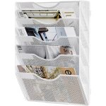 Patq - porte document mural 5 etages en métal - organisateur de bureau a4 avec support de rangement pour ... Patq - porte document mural 5 etages en métal - organisateur de bureau a4 avec support de rangement pour ...