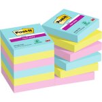 Patq - post - it notes autocollantes super sticky, couleurs cosmic, pack de 12 blocs, 90 feuilles par ...
