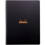 Patq - rhodia 119900c - cahier a spirale (reliure intgrale) noir - a4 + 22, 5 x 29, 7 cm - petits carreaux ...