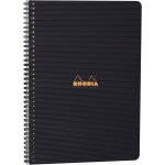 Patq - rhodia 119940c - cahier a spirale (reliure intgrale) meeting book noir - a4 + 22, 5 x 29, 7 cm ...