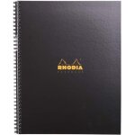 Patq - rhodia 191301c - cahier  spirale (reliure intgrale) notebook noir - a4 + 22, 5 x 29, 7 cm ...
