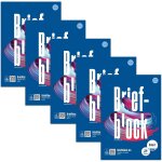 Patq - style bloc a lettres - 5 blocs de 50 feuilles de papier a lettres, din a4, 70 g / m, lign (9 ...