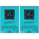 Patq - xl aquarelle lot de 2 albums de papier spirals petit ct 30 feuilles grain fin 300 g a4 blanc ...