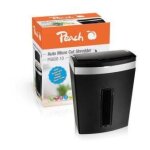 Peach ps600 - 10 destructeur de papier d�coupage par micro - broyage 63 db noir, argent