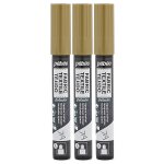 P�b�o lot de 3 marqueurs peinture 7a pour tissus - opaque 4 mm or