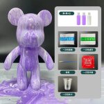 Peinture d'ours fluide a faire soi - mme, sculpture d'ours, peinture manuelle, modle d'ours, jouet ...