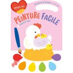 Peinture facile poule - avec une palette de peinture sur chaque page et 1 pinceau